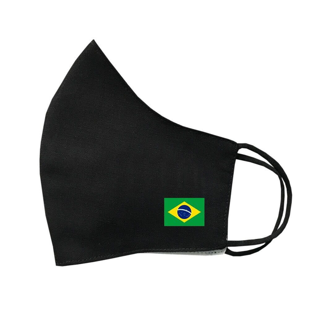 Brazilian Flag Mask Protective Covering Washable Reusable Breathable Brazil Flag