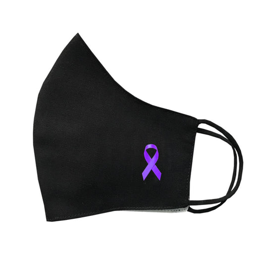 Purple Ribbon Face Mask Protective Covering Washable Reusable Breathable Cover domestic violence awareness