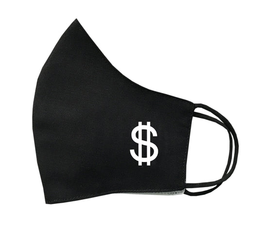 Dollar Sign Face Mask Protective Covering Washable Reusable Breathable Money mask