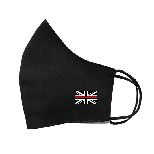 UK Thin Red Line Flag Face Mask Protective Covering Washable Reusable Breathable Front line first responders Union Jack