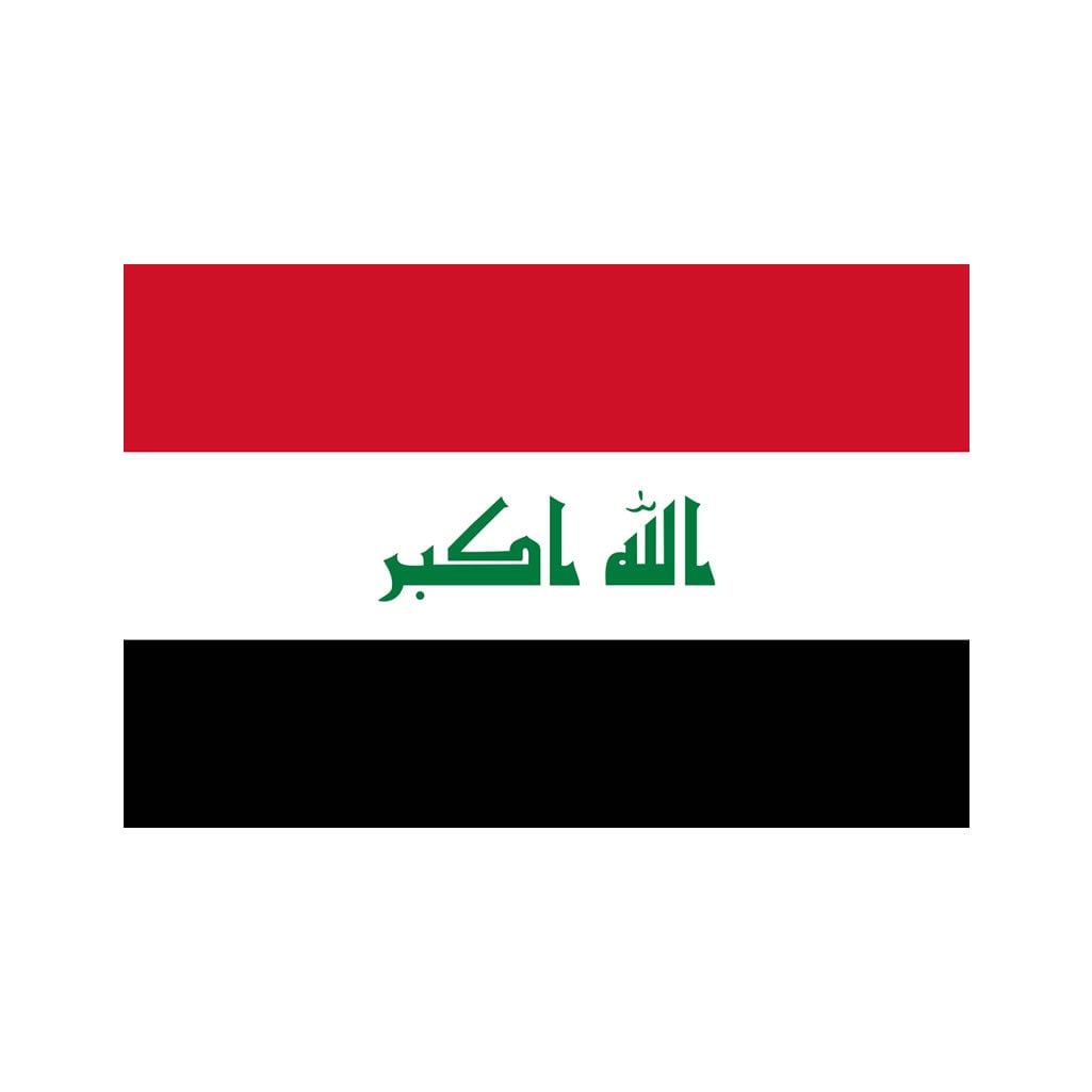 Set of 2 Iraq Flag Iron on Screen Print Transfers for Fabrics Machine Washable Iraqi Flag patch