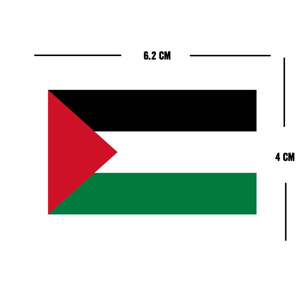 Set of 2 Palestine Flag Iron on Screen Print Transfers for Fabrics Machine Washable Palestinian Flag patch