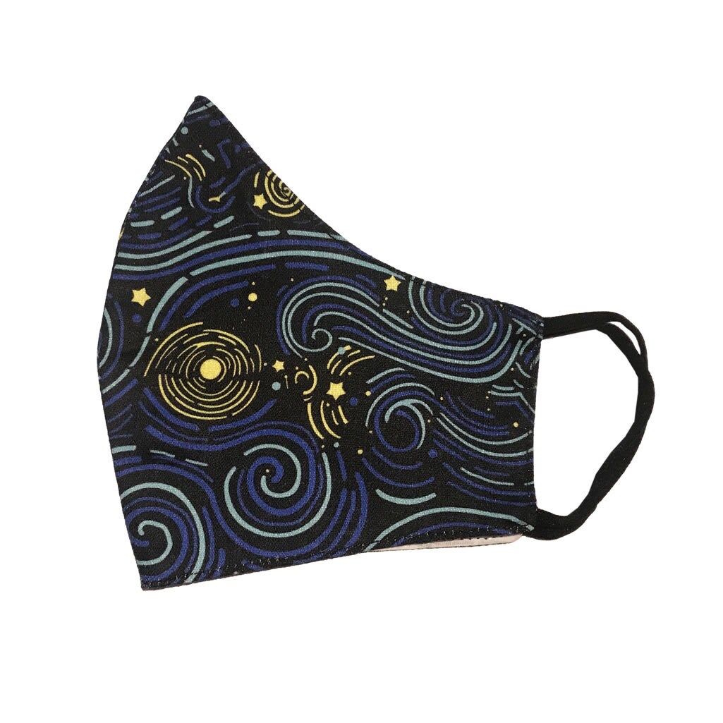 Starry Night Print Face Mask Protective Covering Washable Reusable Breathable Night Sky