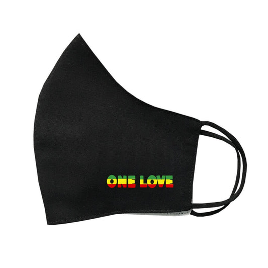 One Love Protective Covering Washable Reusable Breathable Rasta Rastafari Mask