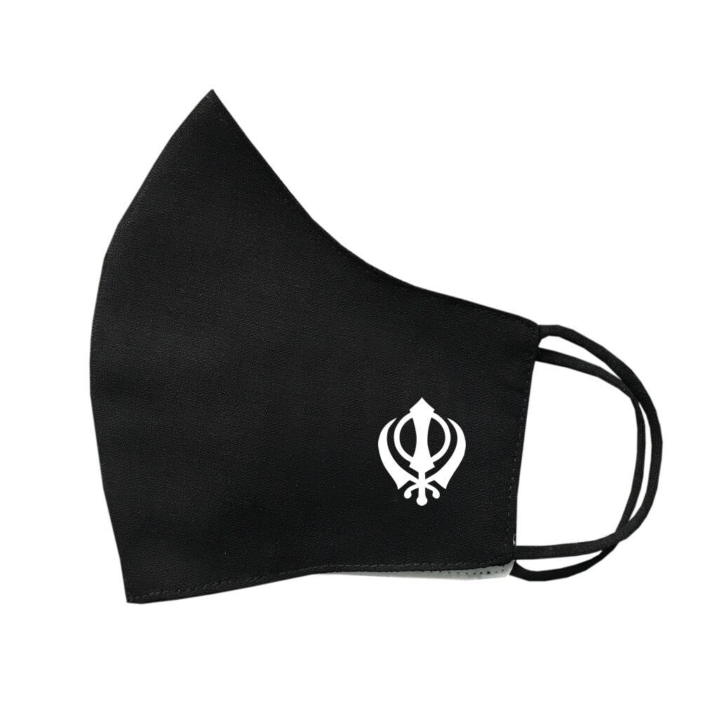 Khanda Protective Covering Washable Reusable Breathable Sikh symbol Punjabi Mask