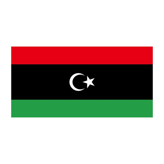 Set of 2 Libya Flag Iron on Screen Print Transfers for Fabrics Machine Washable Libyan Flag patch