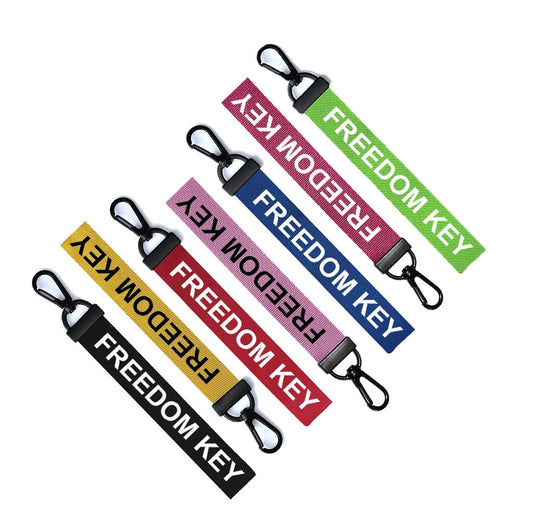 Freedom Key Chain Key ring Luggage Tag Zipper Pull