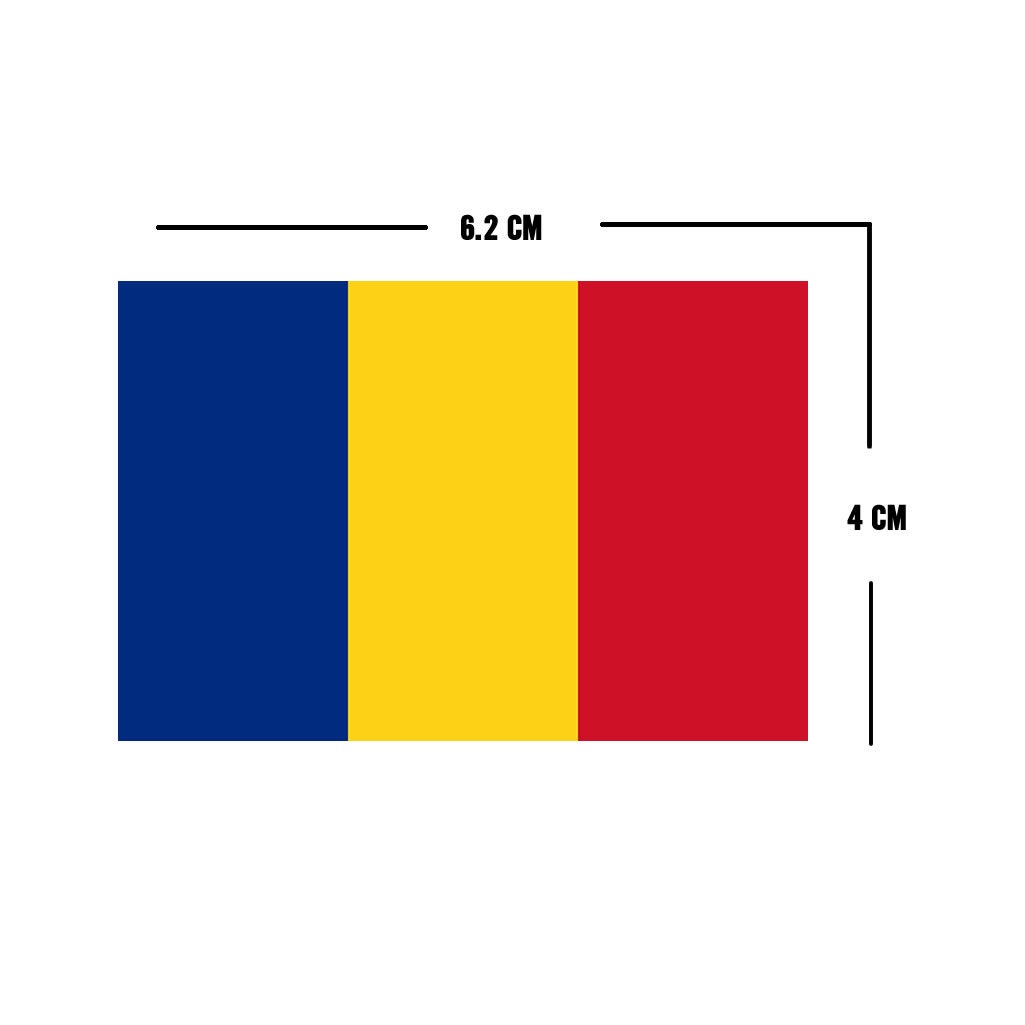 Set of 2 x Romania Flag Iron on Screen Print transfer for fabric Machine Washable Romanian Flag