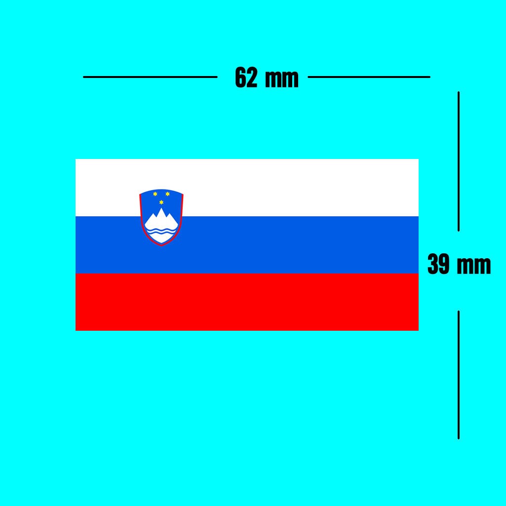 Set of 2 x Slovenia Flag Iron on Screen Print Transfers for Fabrics Slovenian Flag