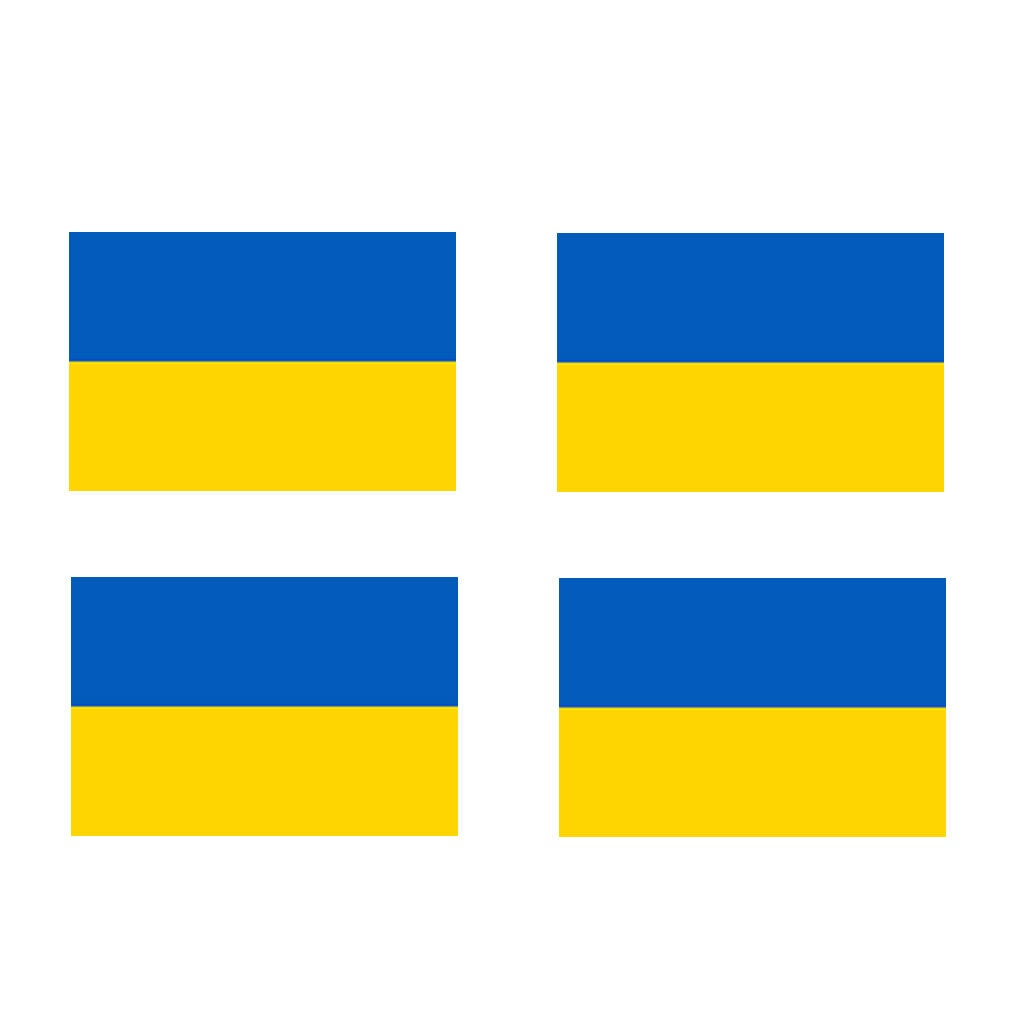 Set of 4 Ukraine Flag Temporary Tattoo Waterproof Lasts 1 week Flag for country support Ukrainian Flag