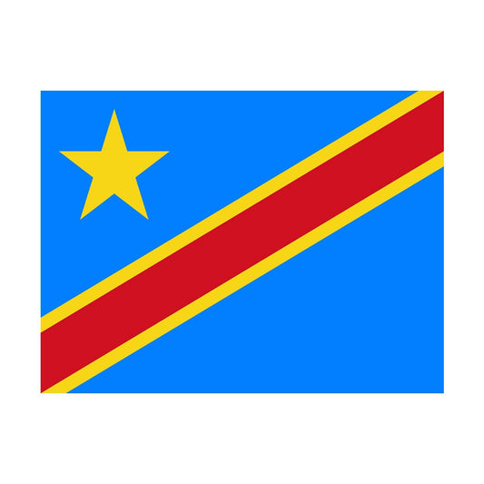 Set of 2 x Democratic Republic of the Congo Iron on Flags