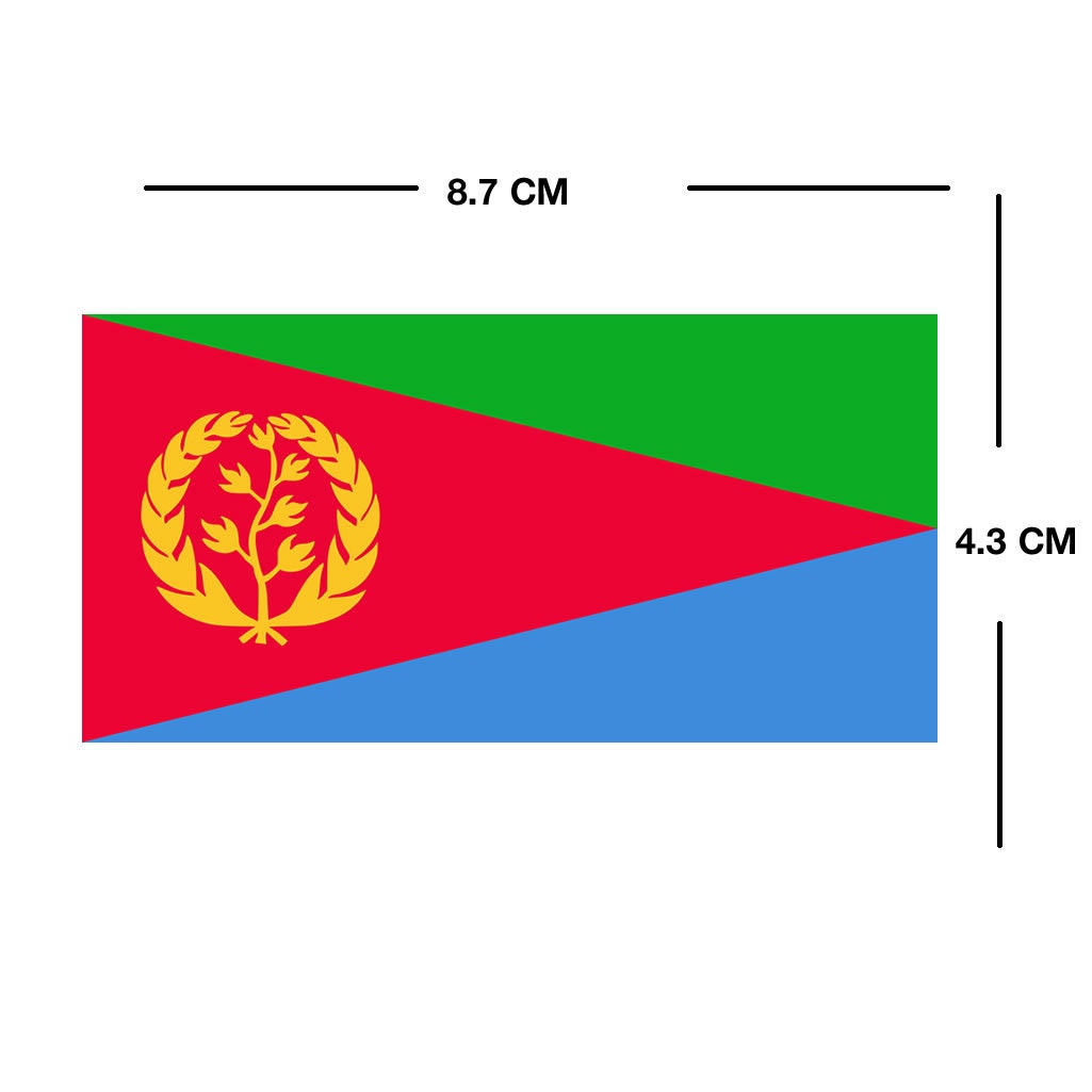 Set of 2 x Eritrea flag Iron on Transfer