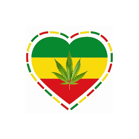 Set of 2 x Love Hemp DIY Iron on Transfer marijuana plant leaf patch Weed hemp Rasta badge Cannabis