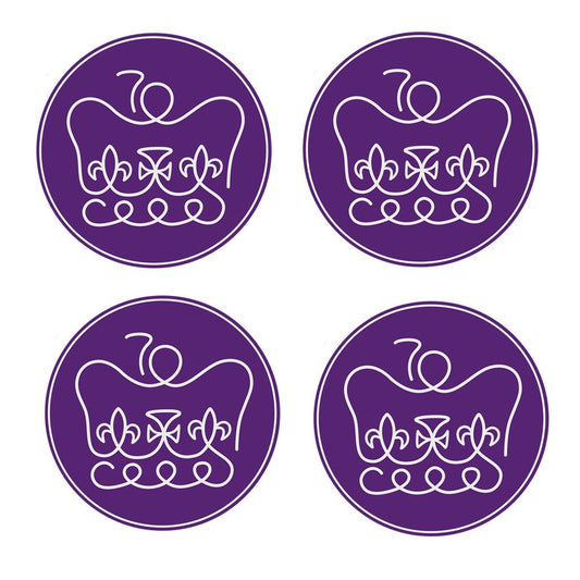 Set of 4 x QUEEN'S Platinum jubilee celebration logo TEMPORARY TATTOO  United Kingdom