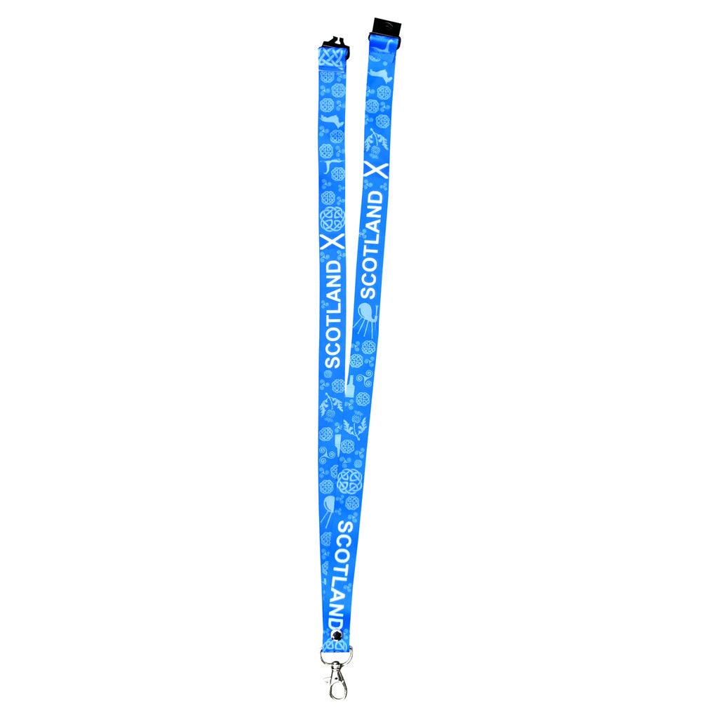 Scotland Lanyard - neck strap, ID HOLDER Safety breakaway clip Scottish symbols