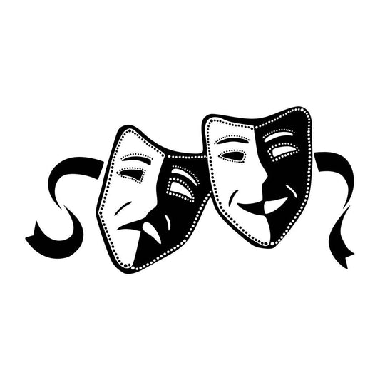 Actor Masks Iron on DIY Screen Print Transfer patch for fabric Drama