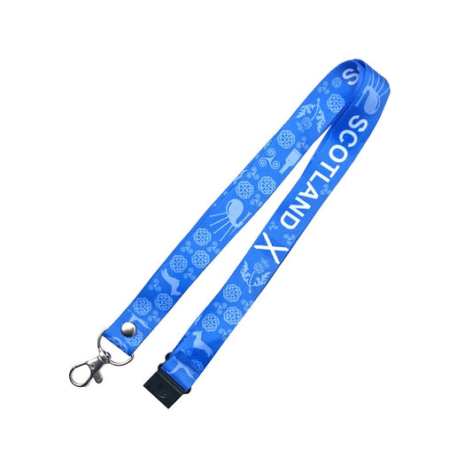 Scotland Lanyard - neck strap, ID HOLDER Safety breakaway clip Scottish symbols