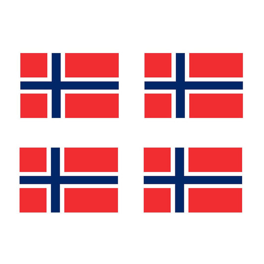 Set of 4 Norway Flag Temporary Tattoo Waterproof Lasts 1 week Norwegian flag