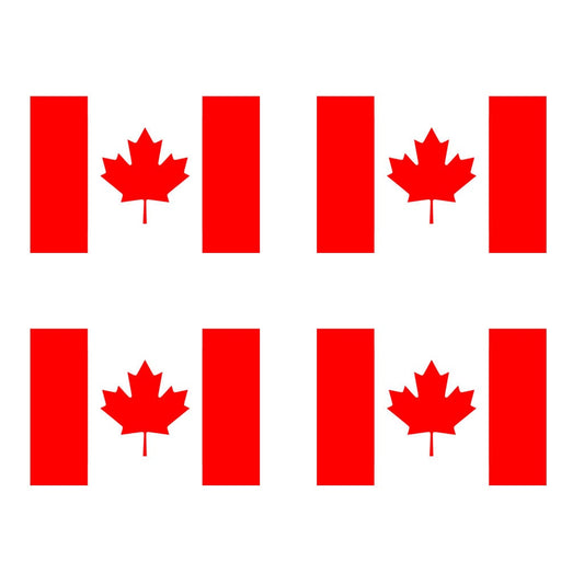 Set of 4 CANADA Flag Temporary Tattoo Waterproof Lasts 1 week Flag for country support CANADIAN FLAG