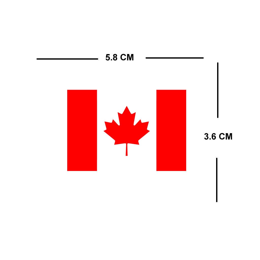 Set of 4 CANADA Flag Temporary Tattoo Waterproof Lasts 1 week Flag for country support CANADIAN FLAG