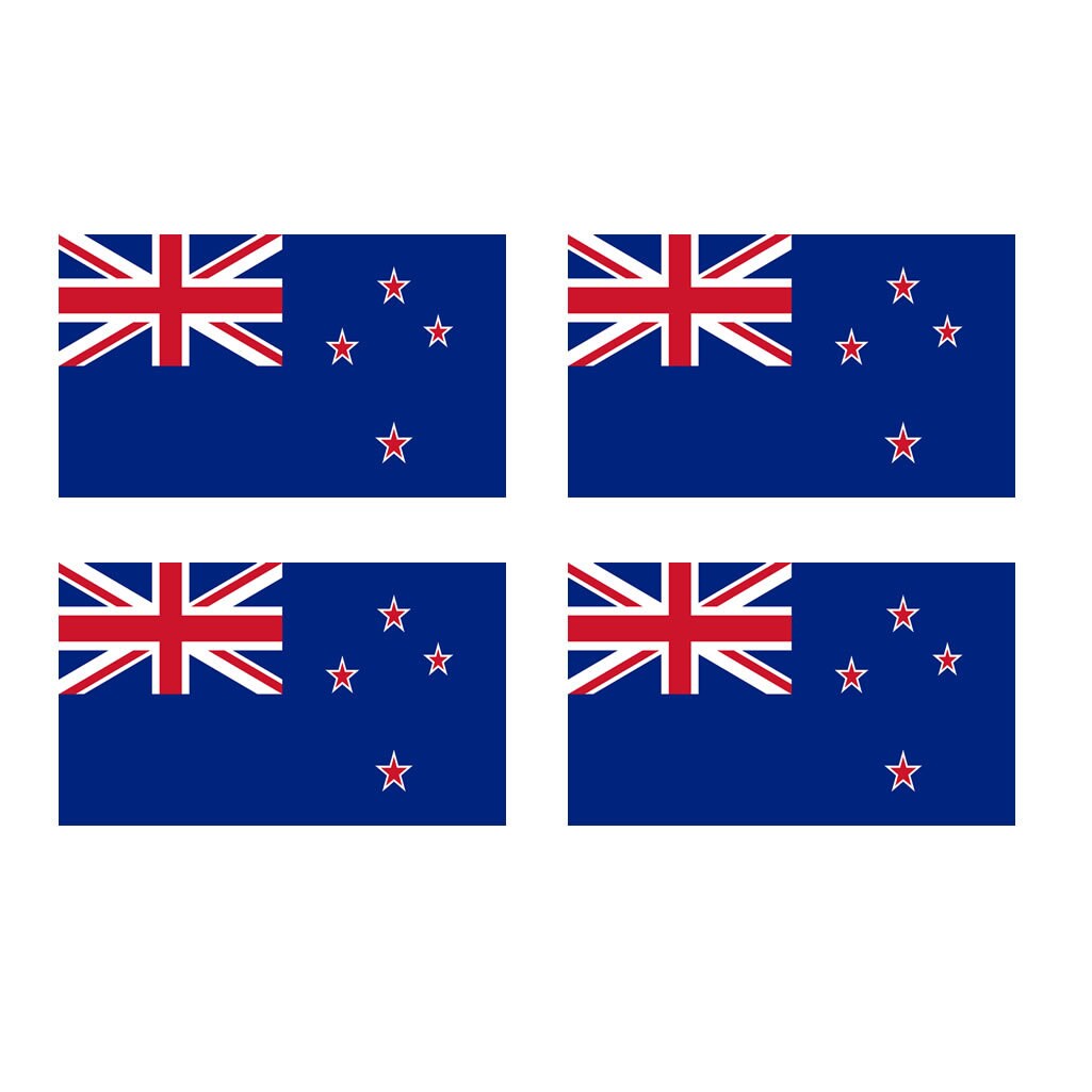 Set of 4 X New Zealand Flag Temporary Tattoo Waterproof KIWI FLAG