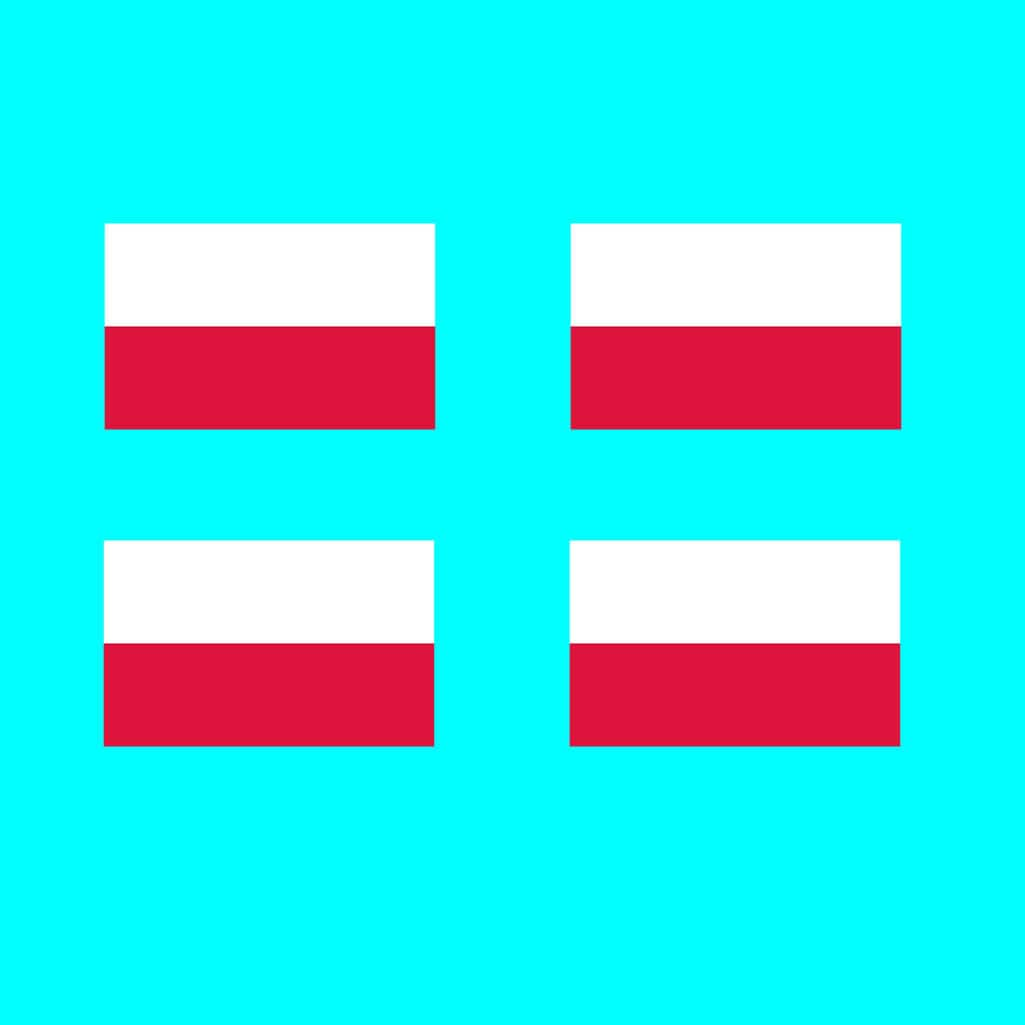 Set of 4 x  Poland Flag Temporary Tattoo Waterproof polish Flag