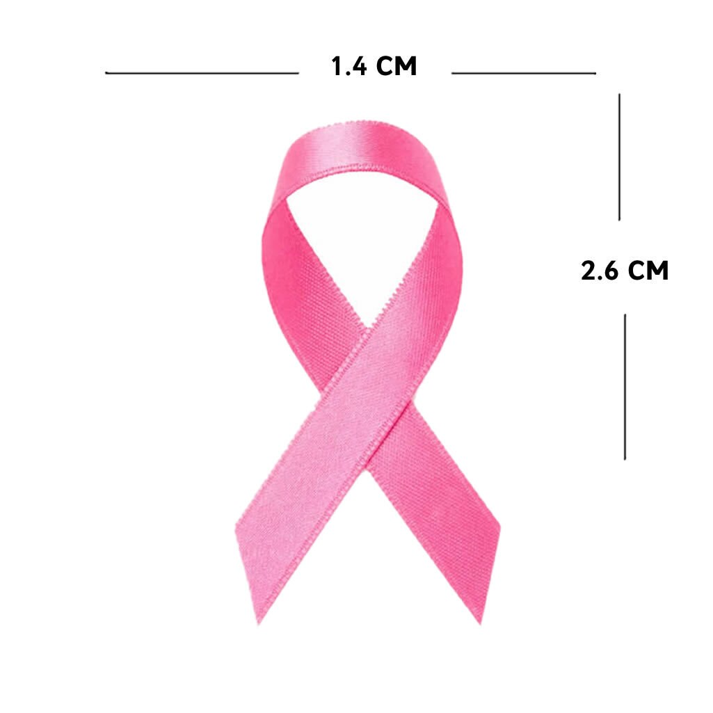 Set of 4 X  Pink Ribbon DIY Iron on Screen print Patch for fabric Brest Cancer Support transfer Machine Washable