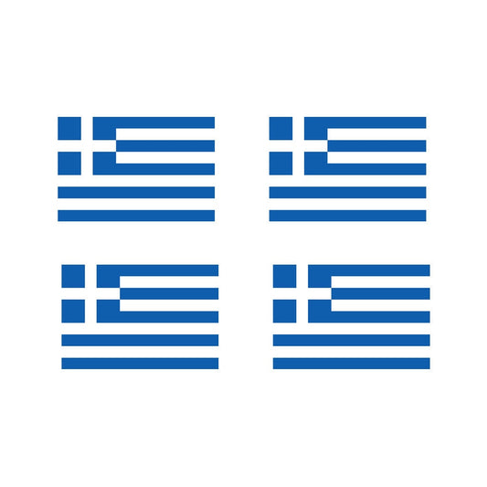 Set of 4 GREECE Flag Temporary Tattoo Waterproof Lasts 1 week GREEK flag