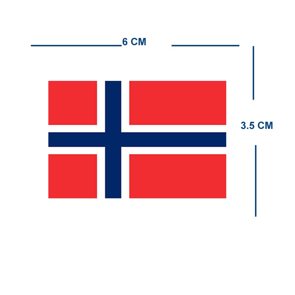 Set of 4 Norway Flag Temporary Tattoo Waterproof Lasts 1 week Norwegian flag