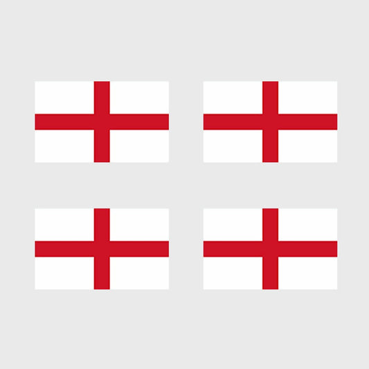 Set of 4 ENGLAND Flag Temporary Tattoo Waterproof Lasts 1 week Flag for country support six nations,rugby, football,cricket ENGLISH FLAG