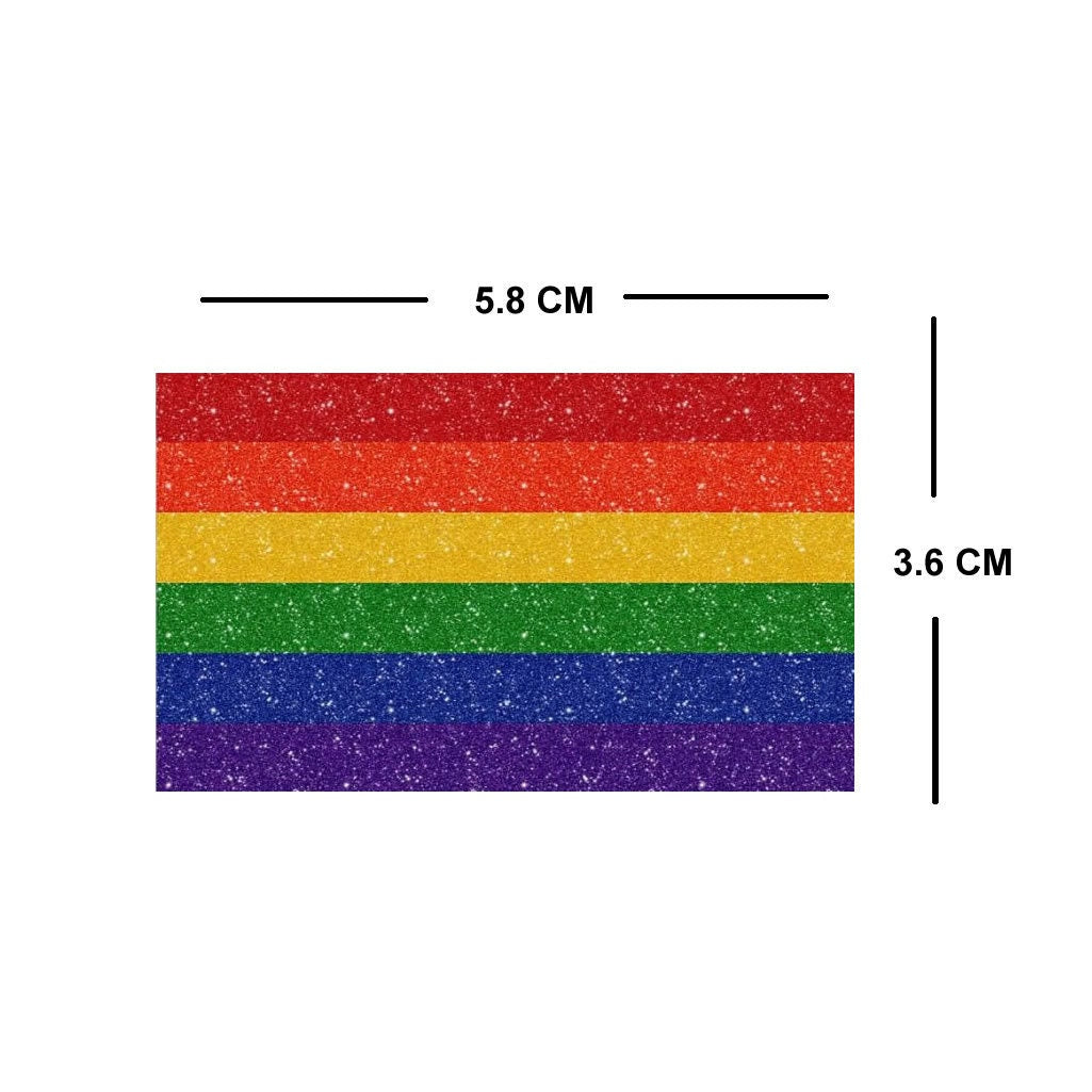 Set of 4 LGBT rainbow Flag Temporary Tattoo Waterproof gay pride flag