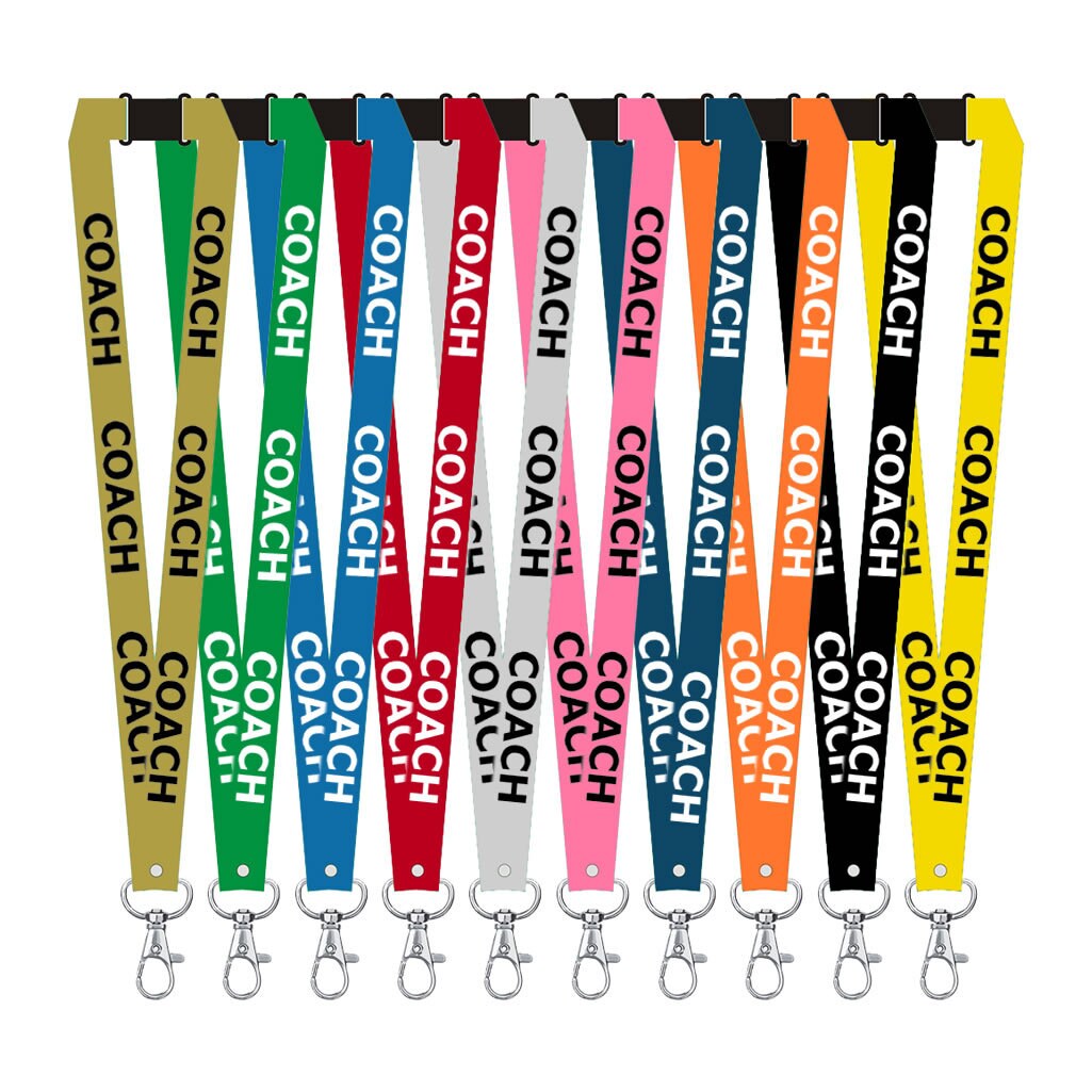 Coach printed Lanyard - neck strap, ID HOLDER PE teacher master guru gift