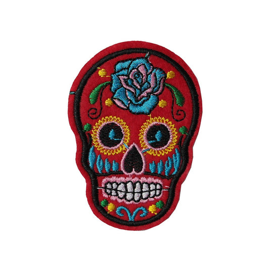 Suger Skull Embroidery Patch Iron on or Sew on Embroidered Motif serpent Transfer Halloween applique…