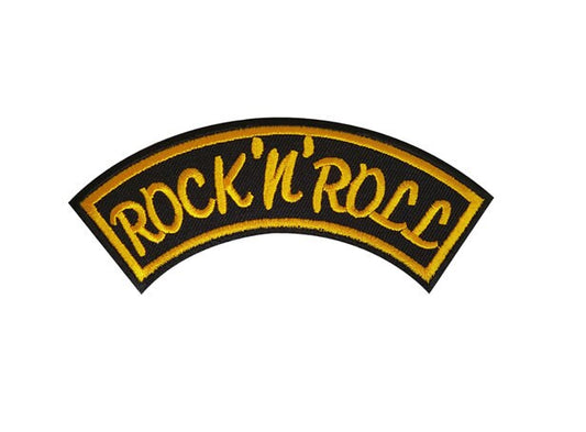 Rock n roll Iron /Sew On Embroidered Patch Badge Rock and roll Embroidery Motif