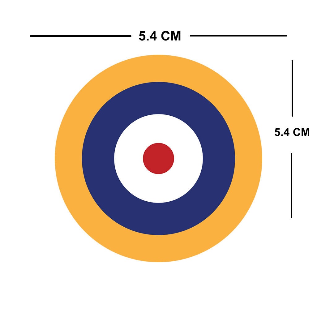 2 x Royal Air Force roundels IRON ON screen print transfer