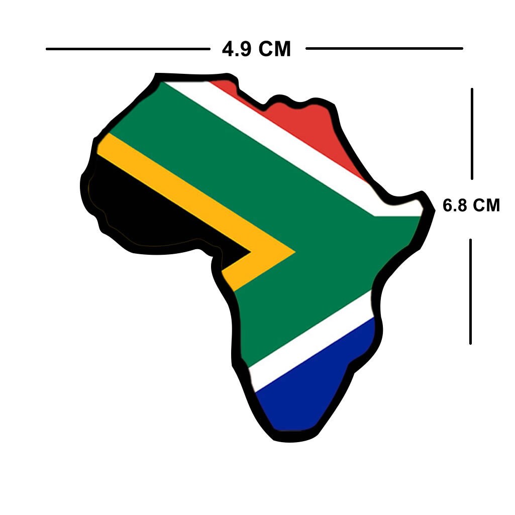 South Africa Flag MAP IRON on Screen print transfer Patch Applique Africa Map