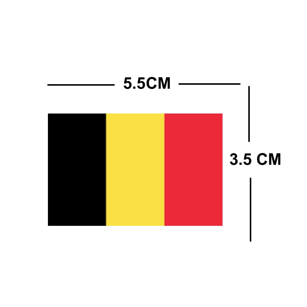 Set of 4 x Belgium Flag Temporary Tattoo Waterproof Lasts 1 week Flag for country support football Belgian Team