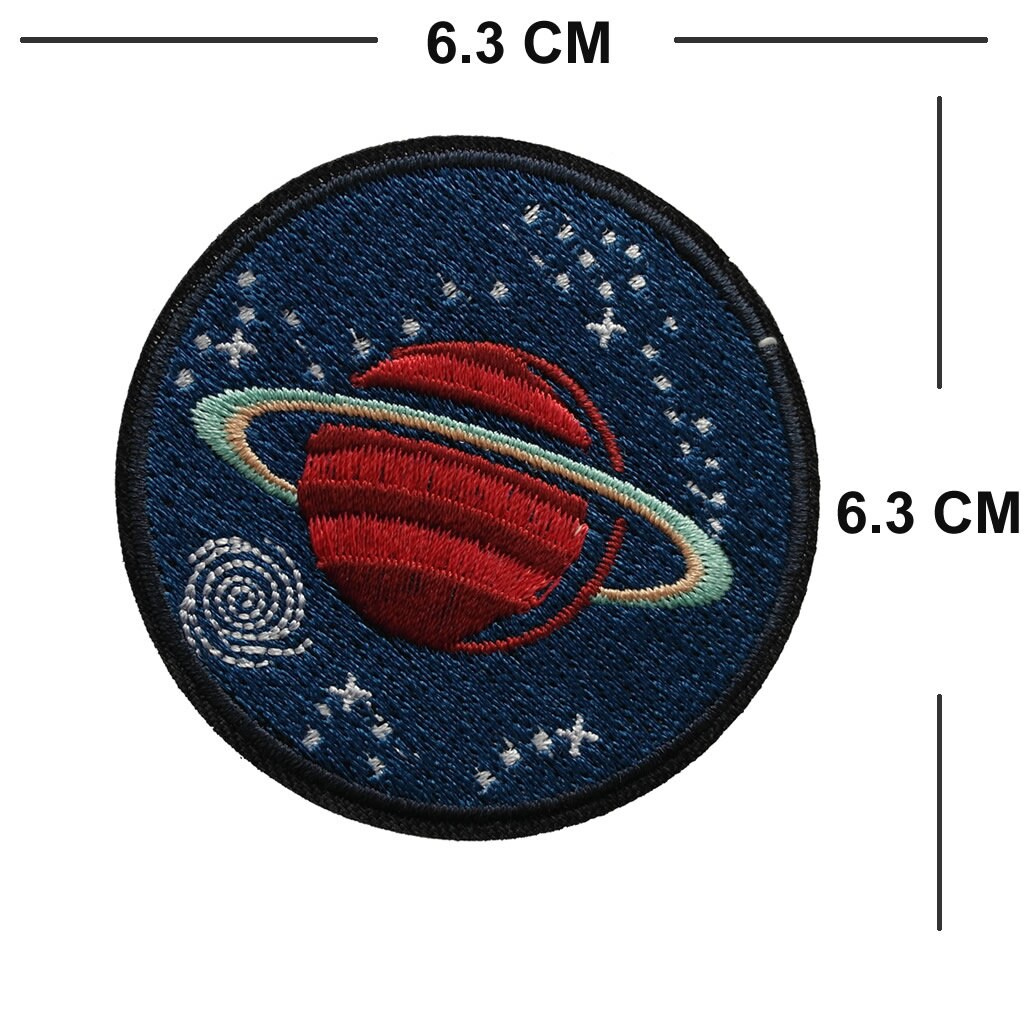 Saturn Iron / Sew On Embroidered Patch Badge Embroidery planet nasa Milky way