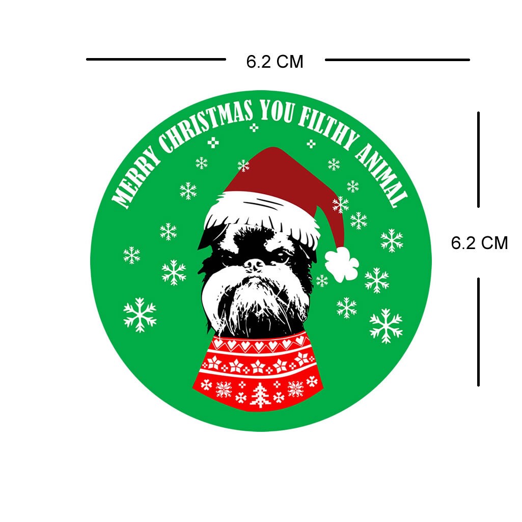 Merry Christmas you filthy animal Iron on Screen Print Transfers for Fabrics