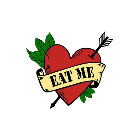 Eat me Heart and arrow Temporary Tattoo love Valentine's day Lover gift