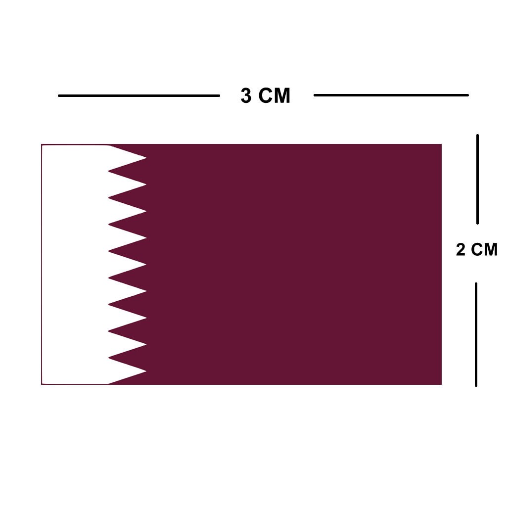 4 x Qatar Flag IRON ON Screen Print Transfers for Fabrics Machine Washable patch