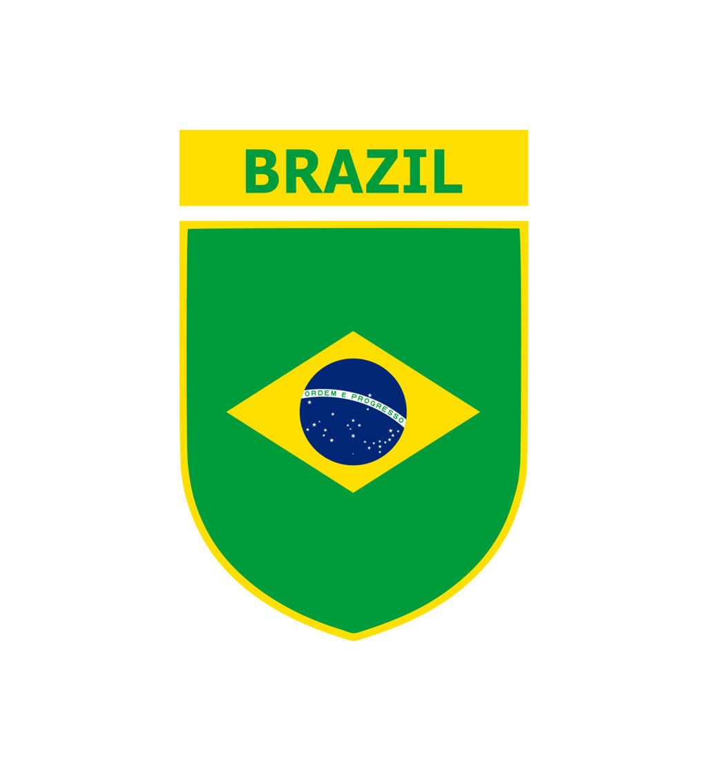 Brazil Team Crest SVG png dxf eps file format Instant Download Brazalian Flag