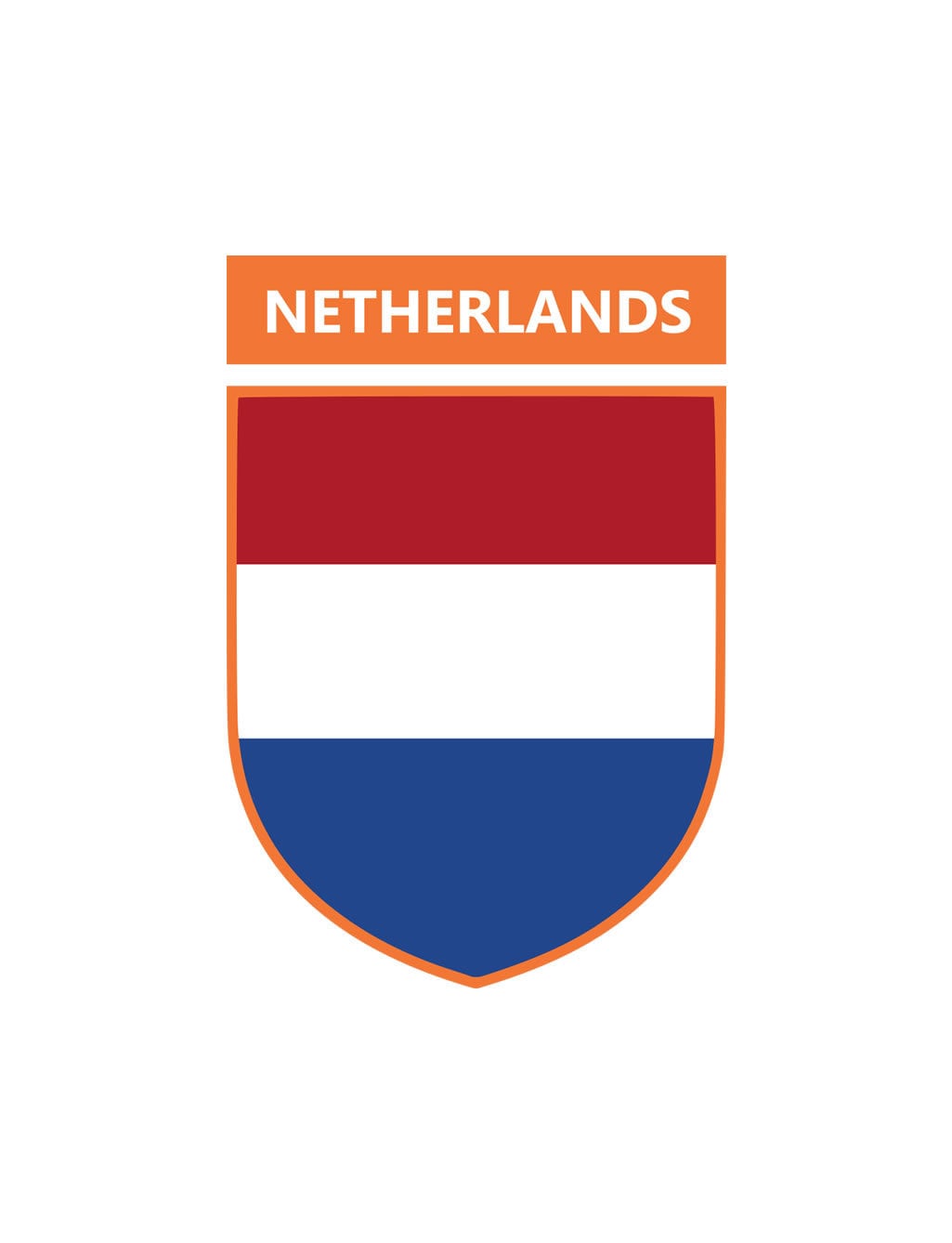 Netherlands Team Crest SVG png dxf eps file format Instant Download the Netherlands Flag