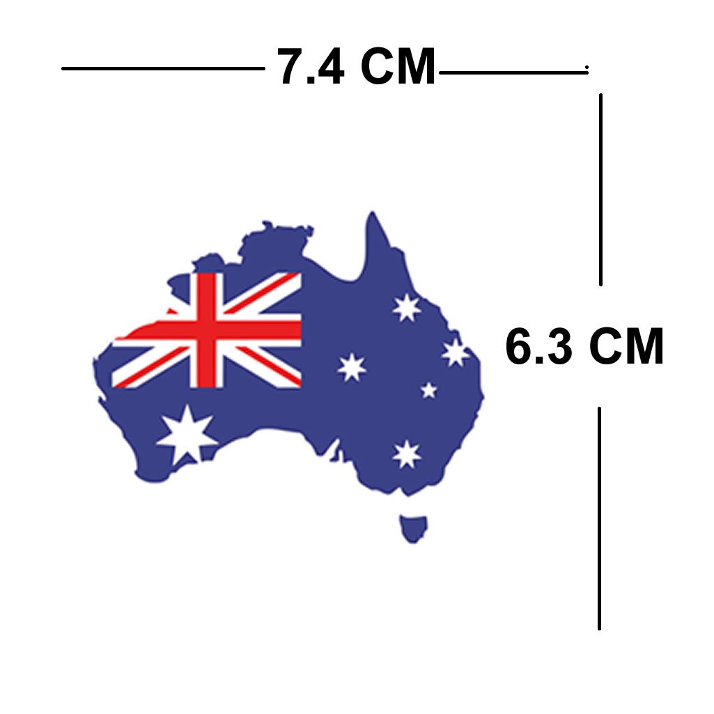 Set of 5 x Australian FLAG Iron on transfer Aussie Australia Map Kangaroo