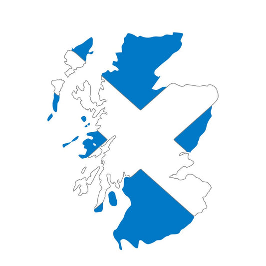 Scotland Map Iron on Screen print transfer for fabrics Scottish FLAG