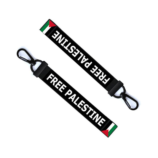 FREE PALESTINE Key Chain Key ring Luggage Tag Zipper Pull Bag Ring Palestinian key Tag