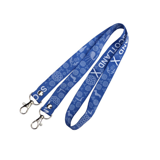 Scotland DOUBLE CLIP Lanyard neck strap ID holder Scottish symbols