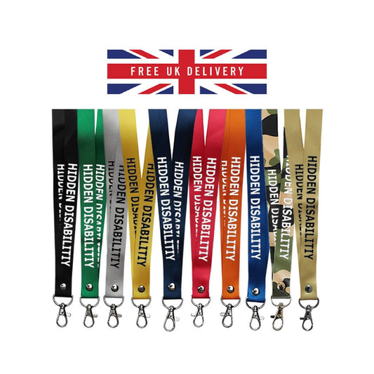 Hidden Disability printed Lanyard - neck strap, ID HOLDER Disability Exemption