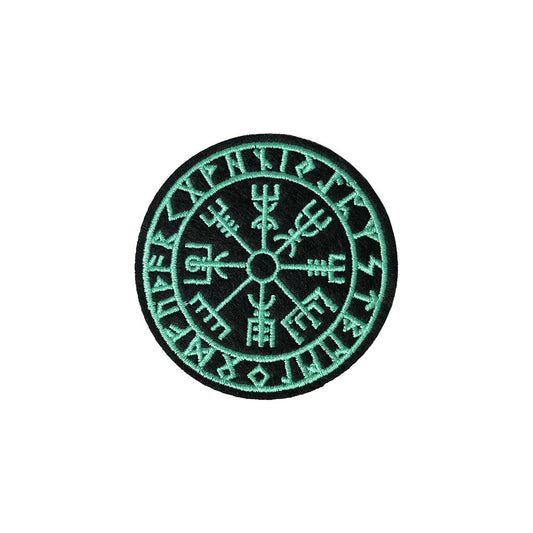 Viking Icelandic COMPASS iron on patch sew on embroidered Norway Vegvisir Emblem