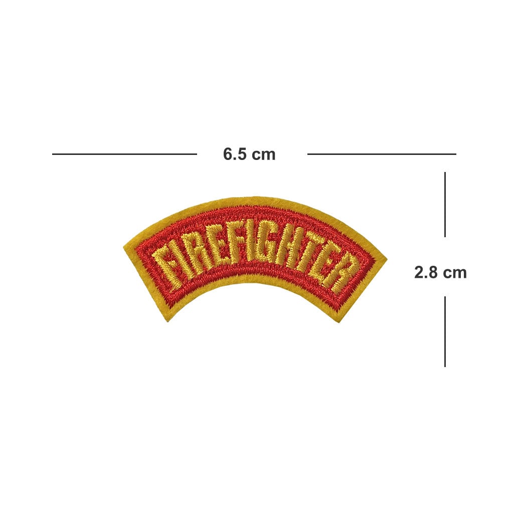 Firefighter Embroidery Patch Iron on or Sew on Embroidered Transfer fire fighter